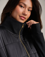 Chalet Quilted Jacket -- Pure Black