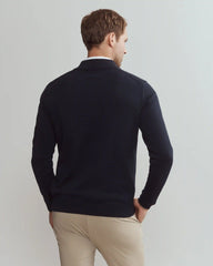 Commuter® 1/4 Zip Sweater -- True Navy/Savannah Tan