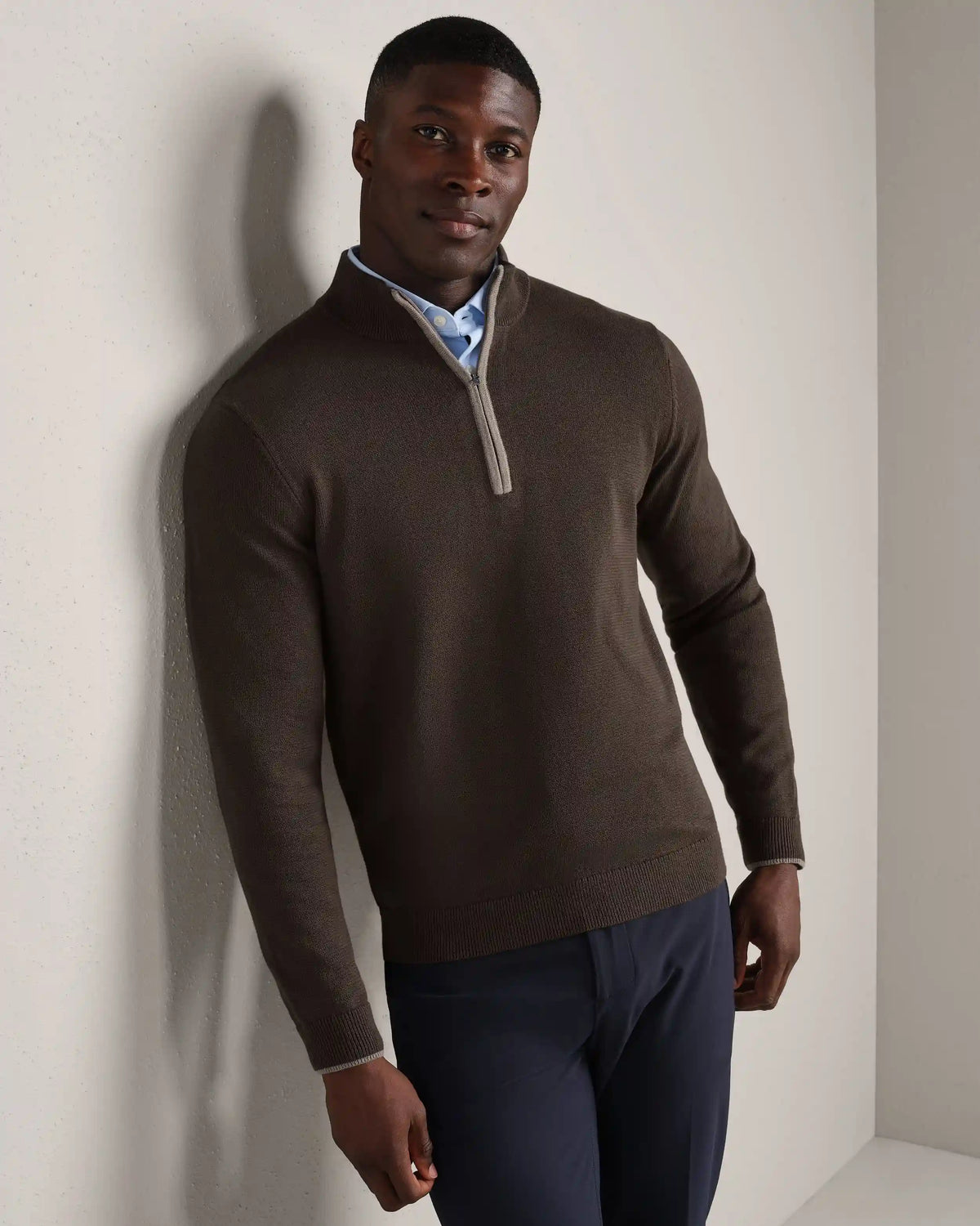 [OFFLINE] Commuter 1/4 Zip Sweater -- Cafe Noir