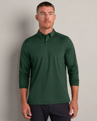 [OFFLINE] Commuter® Long Sleeve Polo -- Moss Green Oxford