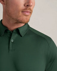 [OFFLINE] Commuter® Long Sleeve Polo -- Moss Green Oxford