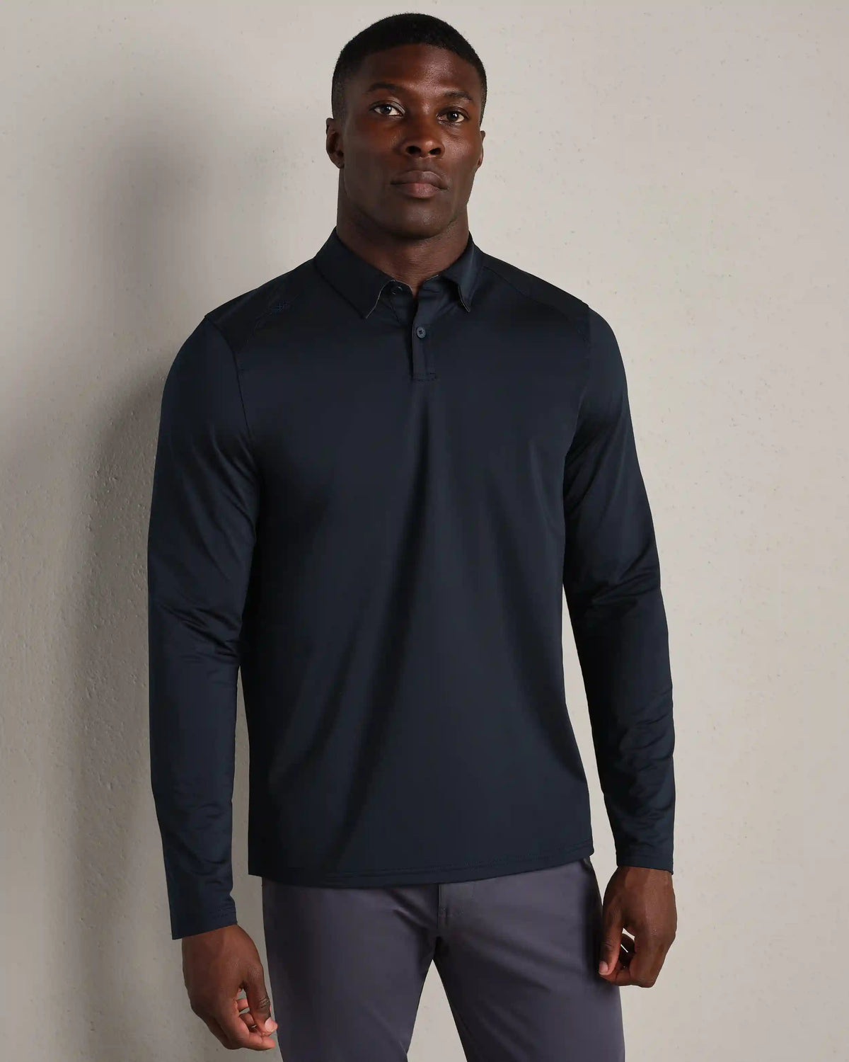 Commuter® Long Sleeve Polo -- True Navy Oxford