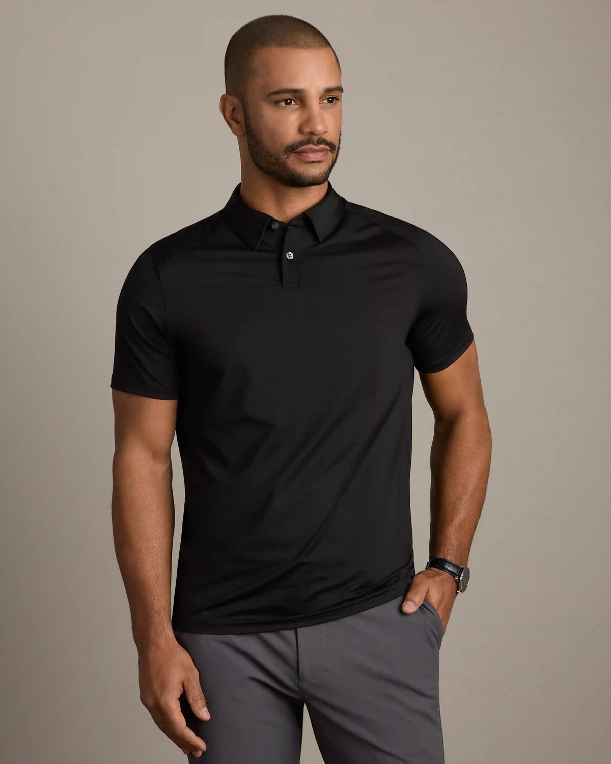 Commuter® Polo -- Black Oxford