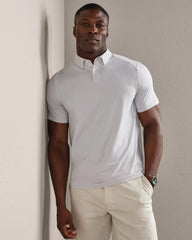 Commuter® Polo -- Sleet Gray Micro Grid