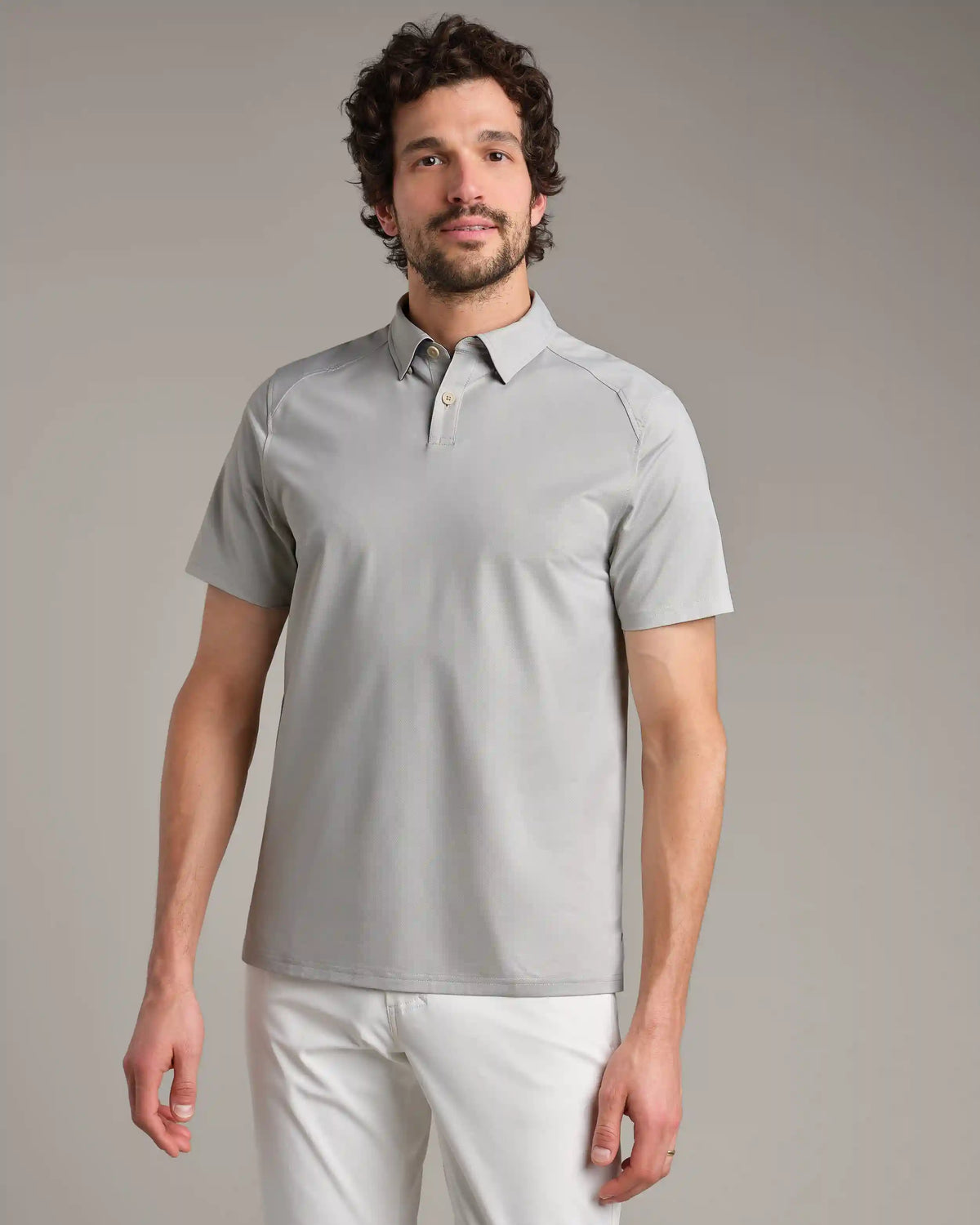 [OFFLINE] Commuter Polo - Slim Fit -- Gray Stone Oxford