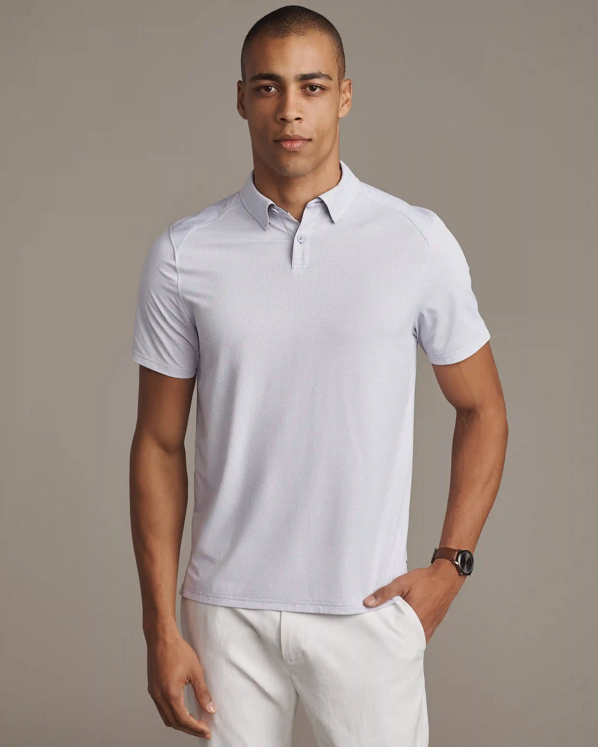 Commuter Polo - Slim Fit -- Purple Haze Micro Grid