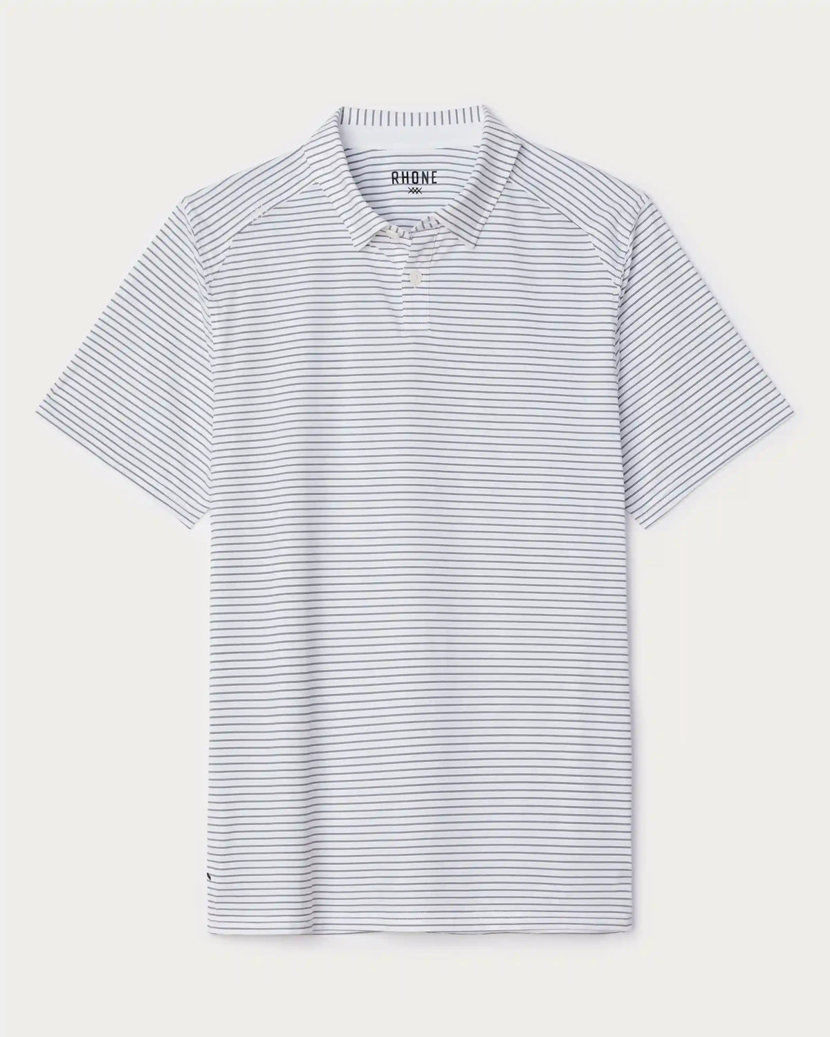 Commuter® Polo - Slim -- White/Green Double Stripe