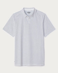 Commuter® Polo - Slim -- White/Green Double Stripe