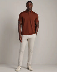 Commuter® Polo - Slim Fit -- Cinnamon Red Oxford