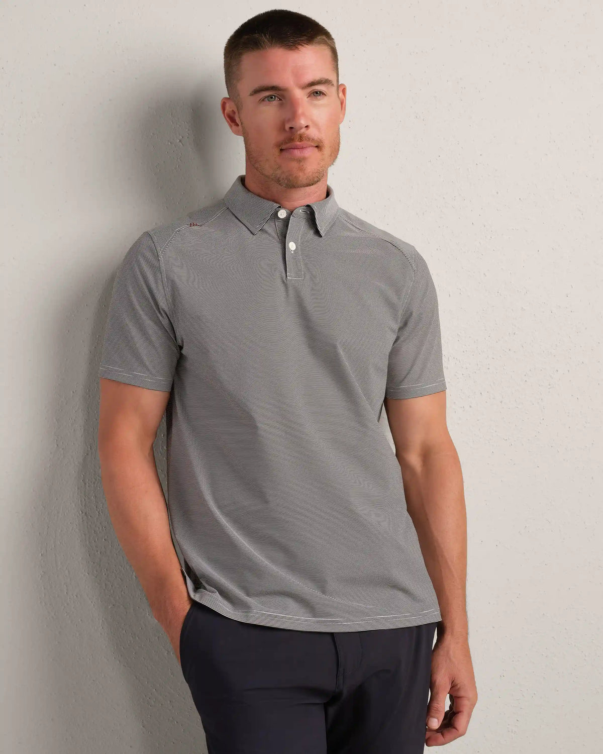 [OFFLINE] Commuter® Polo - Slim Fit -- Cinnamon Red Stripe