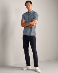 Commuter® Polo -- Navy/Light Blue Stripe