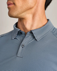 Commuter® Polo -- Navy/Light Blue Stripe