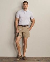 Commuter® Polo Shirt -- White/Navy Pinstripe