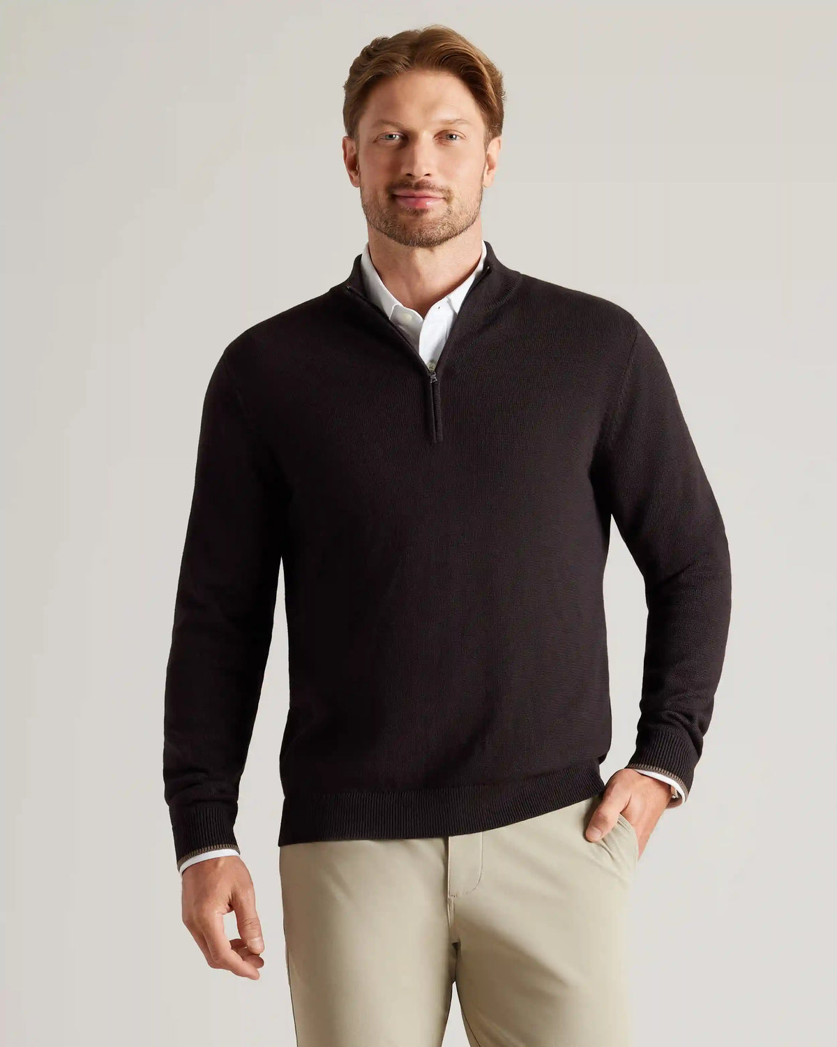 Commuter® 1/4 Zip Sweater -- Dark Espresso