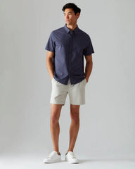 Commuter® Short Sleeve Button Down -- Blue Foulard Print