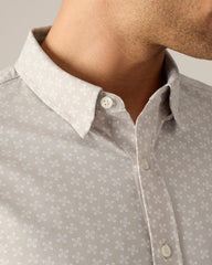 Commuter® Short Sleeve Button Down -- Stone Floral Print