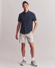 Commuter® Seersucker Short Sleeve Button Down -- True Navy