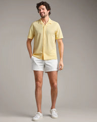 Commuter Seersucker Camp Collar Shirt -- Yellow Dawn