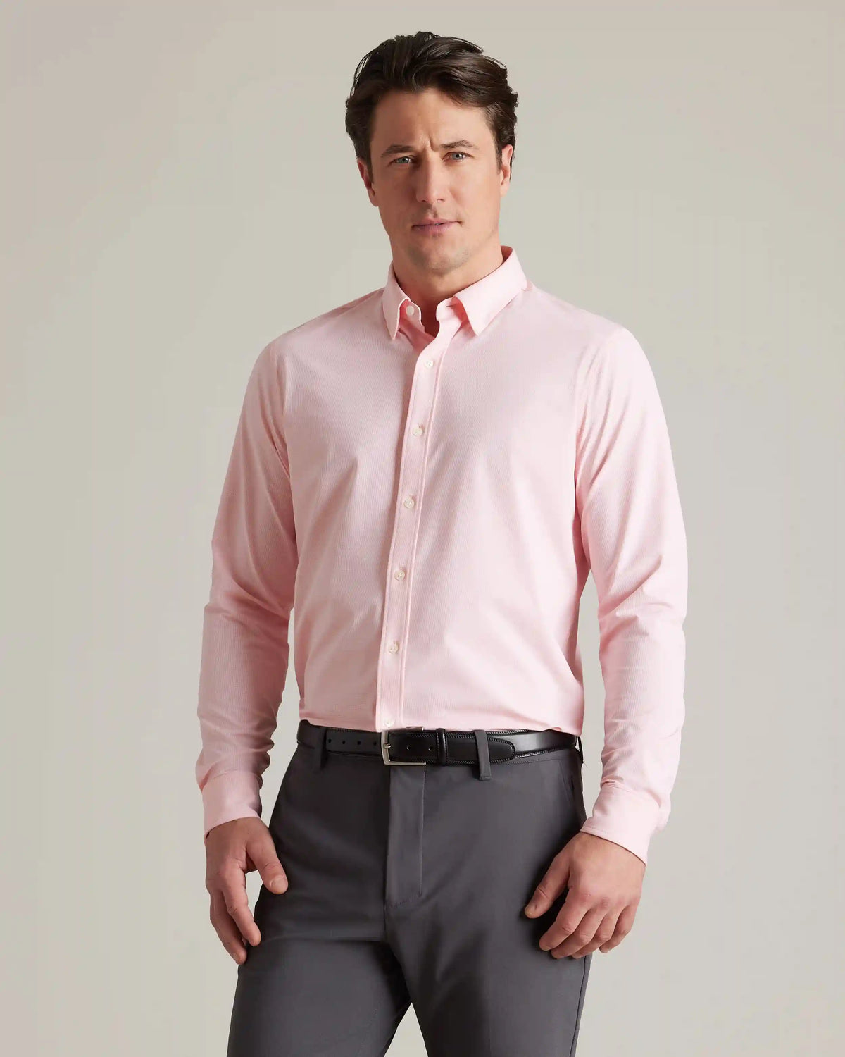 [OFFLINE] Commuter Shirt - Classic Fit -- Pink Mini Windowpane