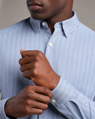 [OFFLINE] Commuter Shirt - Classic Fit -- Washed Navy Stripe