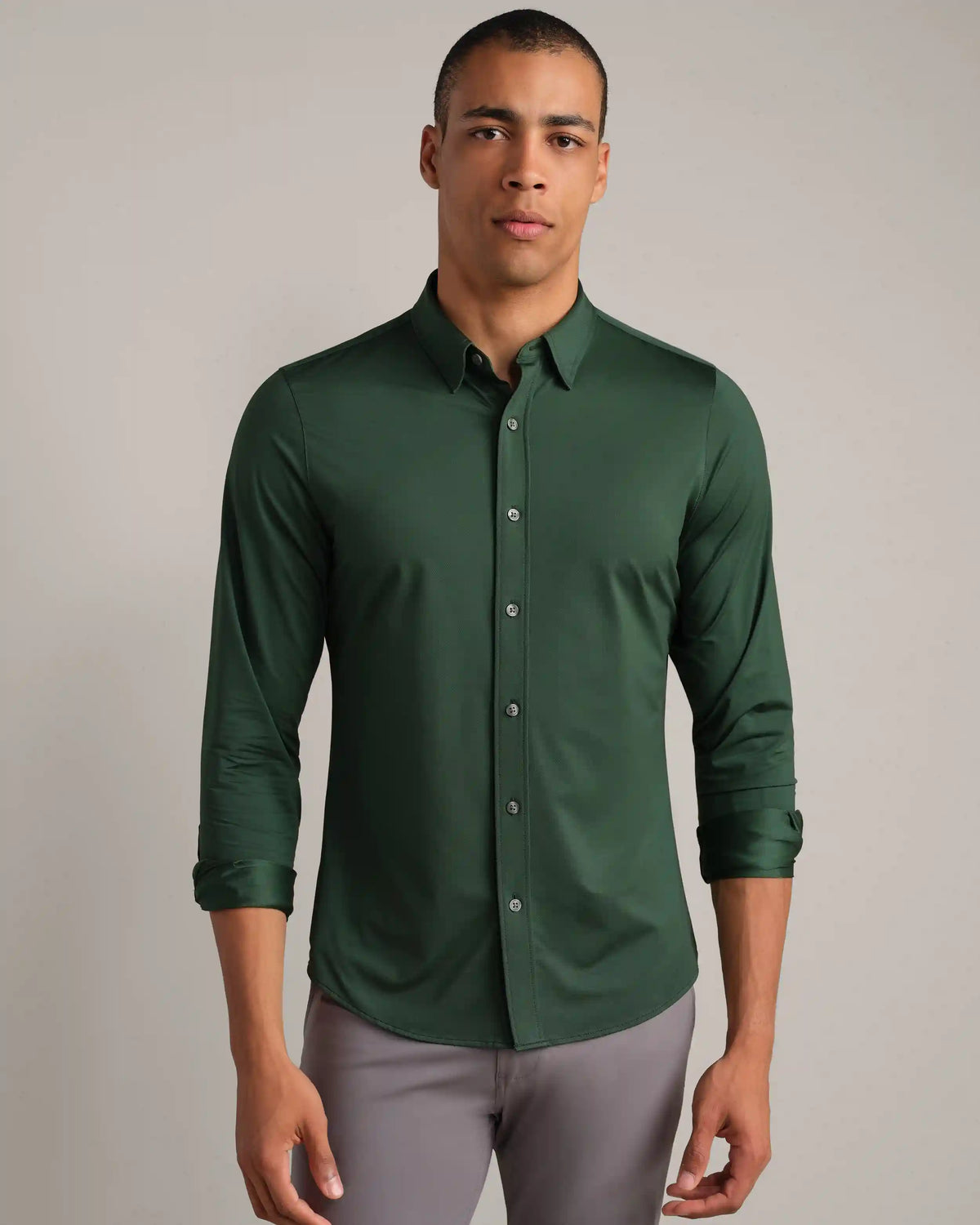 [OFFLINE] Commuter Shirt - Slim Fit -- Moss Green Oxford