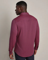 Commuter® Shirt - Slim Fit -- Navy/Red Sharkstooth