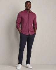 Commuter® Shirt - Slim Fit -- Navy/Red Sharkstooth