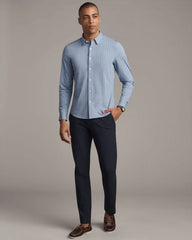 [OFFLINE] Commuter Shirt - Slim Fit - Papi Stripe -- Washed Navy Stripe