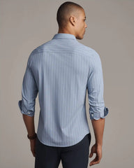 [OFFLINE] Commuter Shirt - Slim Fit - Papi Stripe -- Washed Navy Stripe