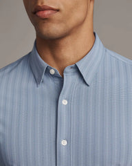 [OFFLINE] Commuter Shirt - Slim Fit - Papi Stripe -- Washed Navy Stripe