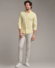 Commuter Shirt - Slim Fit - Cord Stripe -- Yellow Dawn Cord Stripe