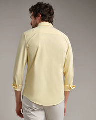 Commuter Shirt - Slim Fit - Cord Stripe -- Yellow Dawn Cord Stripe
