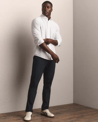 Commuter® Shirt Semi Spread Collar - Athletic Fit -- Light Blue Downtown Stripe