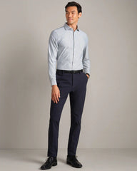 [OFFLINE] Commuter® Shirt Semi Spread Collar -- Griffin Gray/Dark Green Stripe
