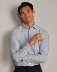 [OFFLINE] Commuter® Shirt Semi Spread Collar -- Griffin Gray/Dark Green Stripe