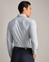 [OFFLINE] Commuter® Shirt Semi Spread Collar -- Griffin Gray/Dark Green Stripe