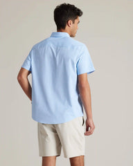 Commuter Short Sleeve Shirt -- Blue Mini Windowpane