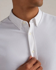 Commuter® Short Sleeve Shirt -- White Wavy Stripe