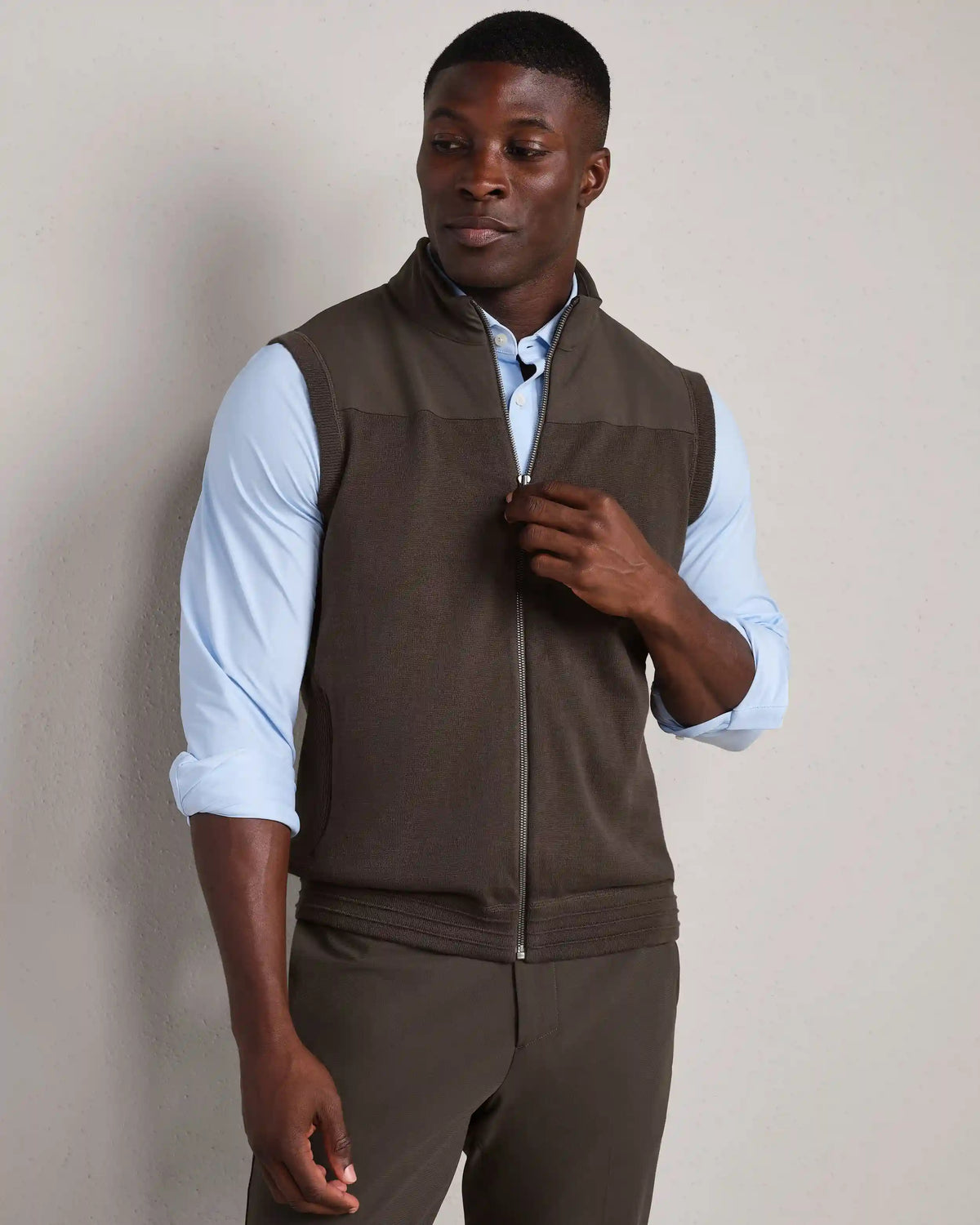 Commuter Sweater Vest -- Cafe Noir