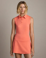 Course to Court Sleeveless Polo -- Coral