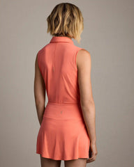 Course to Court Sleeveless Polo -- Coral