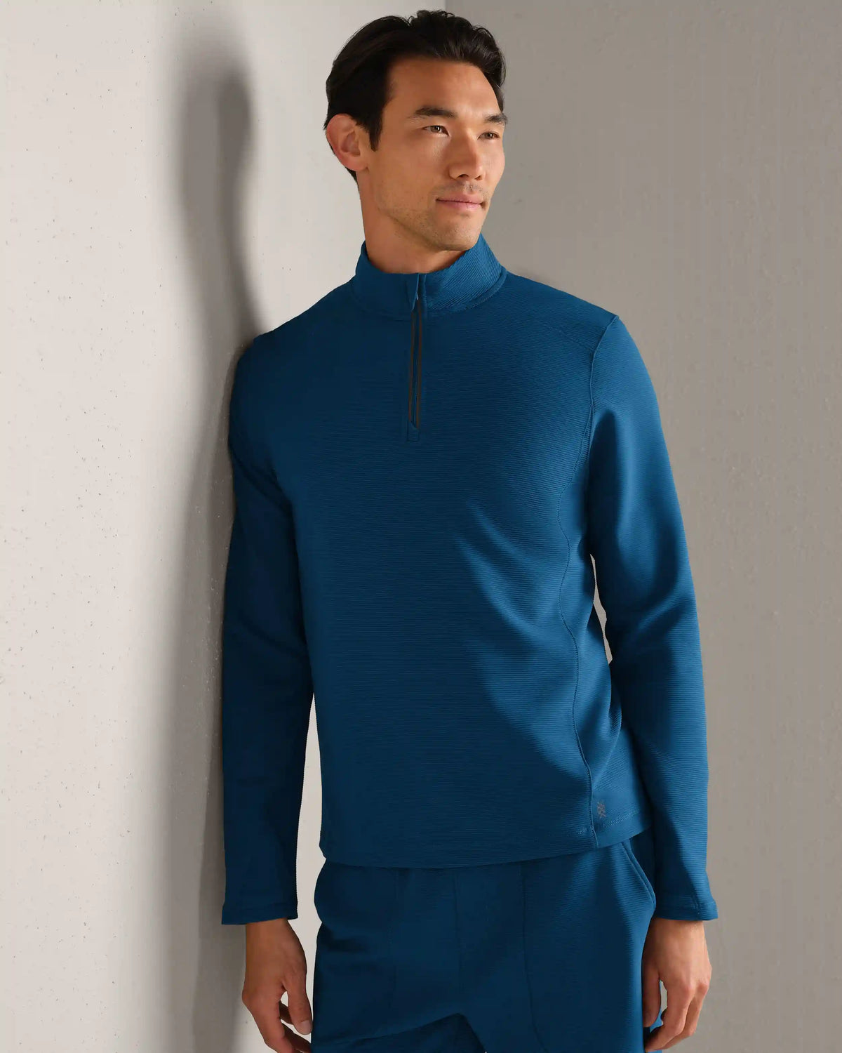 Covert Rib 1/4 Zip -- Cape Blue