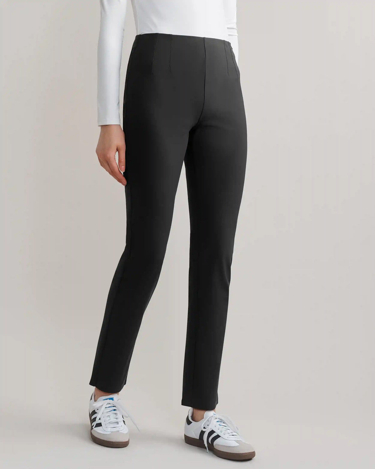 Double Bonded Slim Trouser -- Black