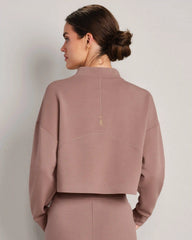 DreamGlow® Cropped Mock Neck -- Clay Mist