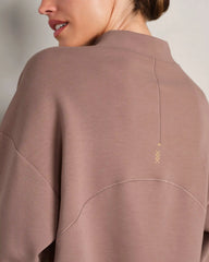 DreamGlow® Cropped Mock Neck -- Clay Mist