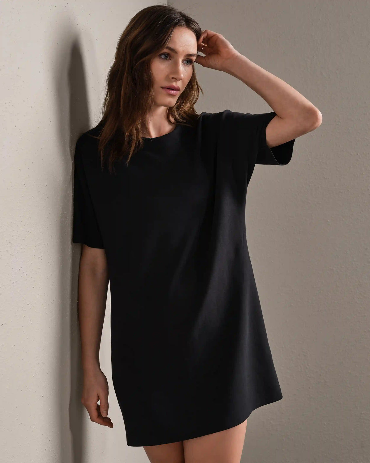 DreamGlow® Day Dress -- Pure Black Heather