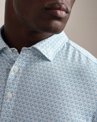 Drive Time Polo -- Cool Mint Diamond Geo