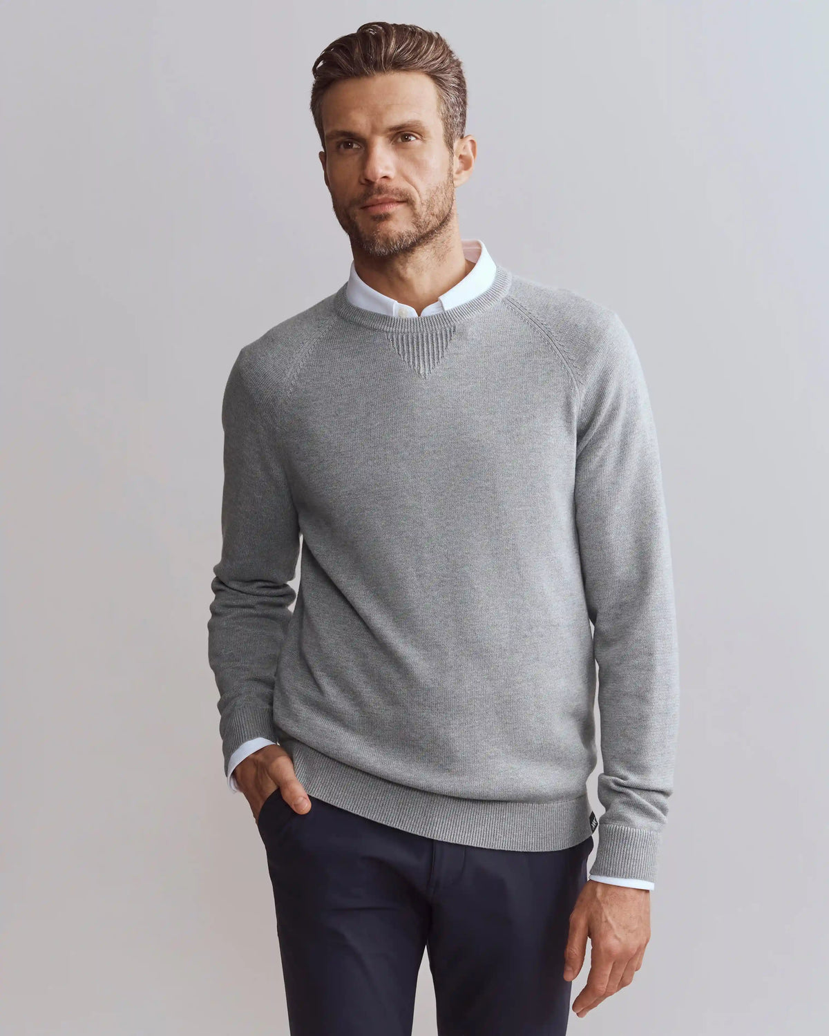 Commuter® Crew Neck Sweater -- Gray Heather