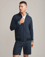 Dune Golf Jacket -- Navy Windowpane Check