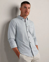 Effortless Oxford Button Down -- Blue Pearl Heather